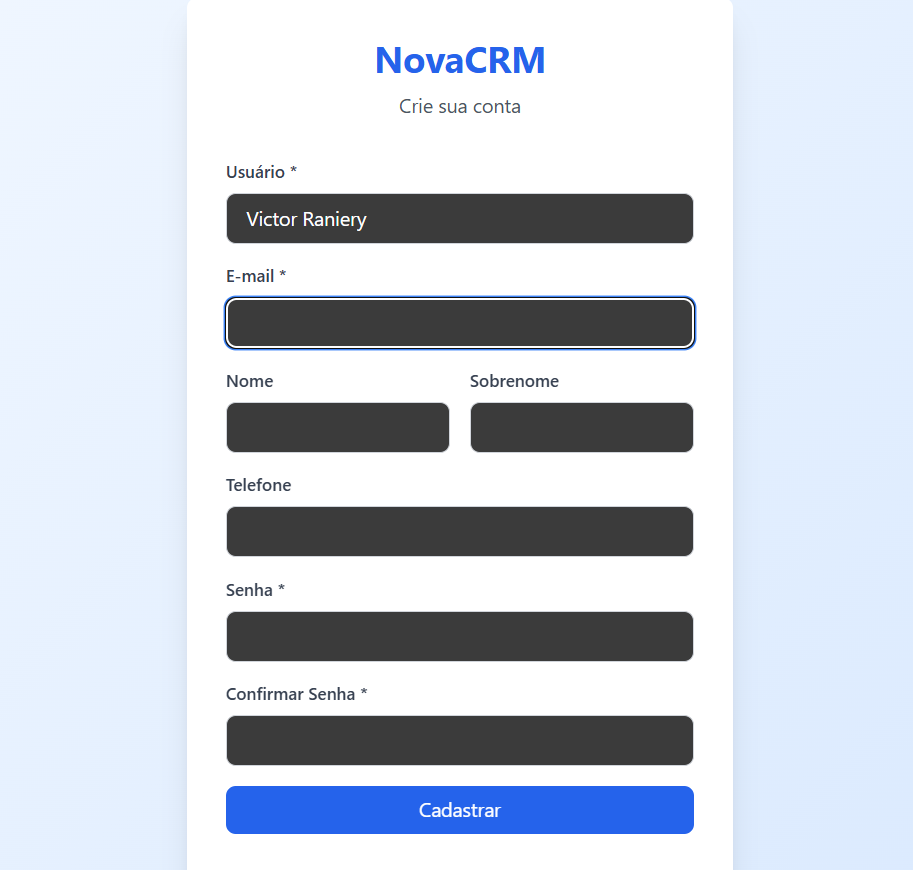 CRM - Gestão de Contatos